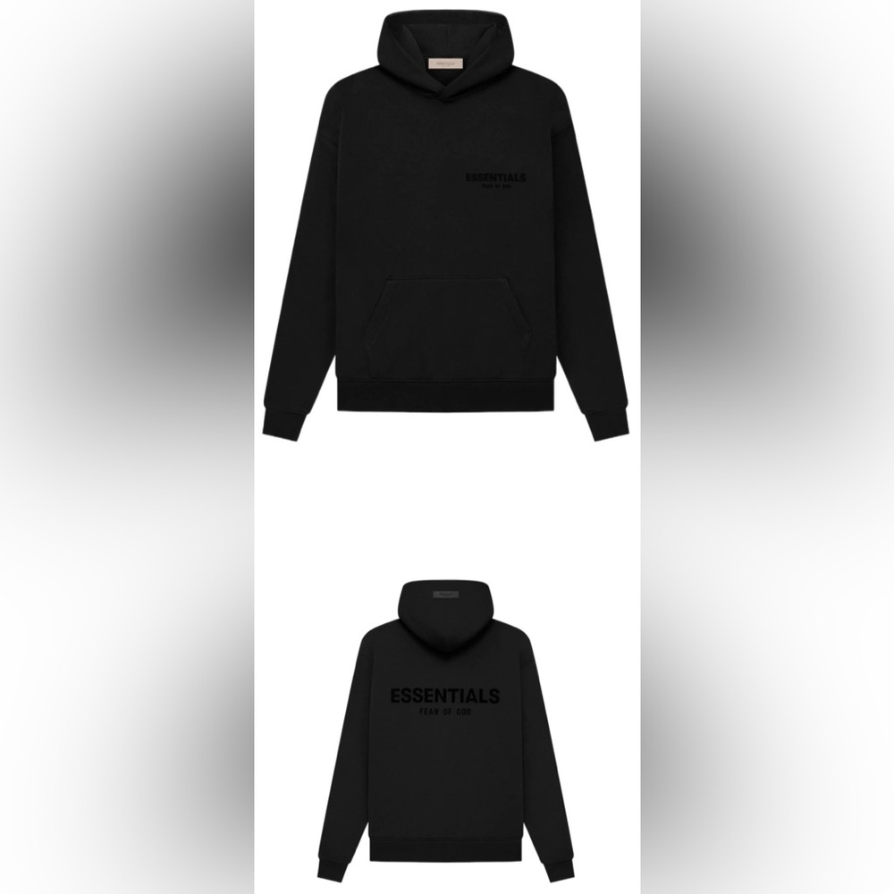 Stretch Lim Essentials Black Hoodie for Men